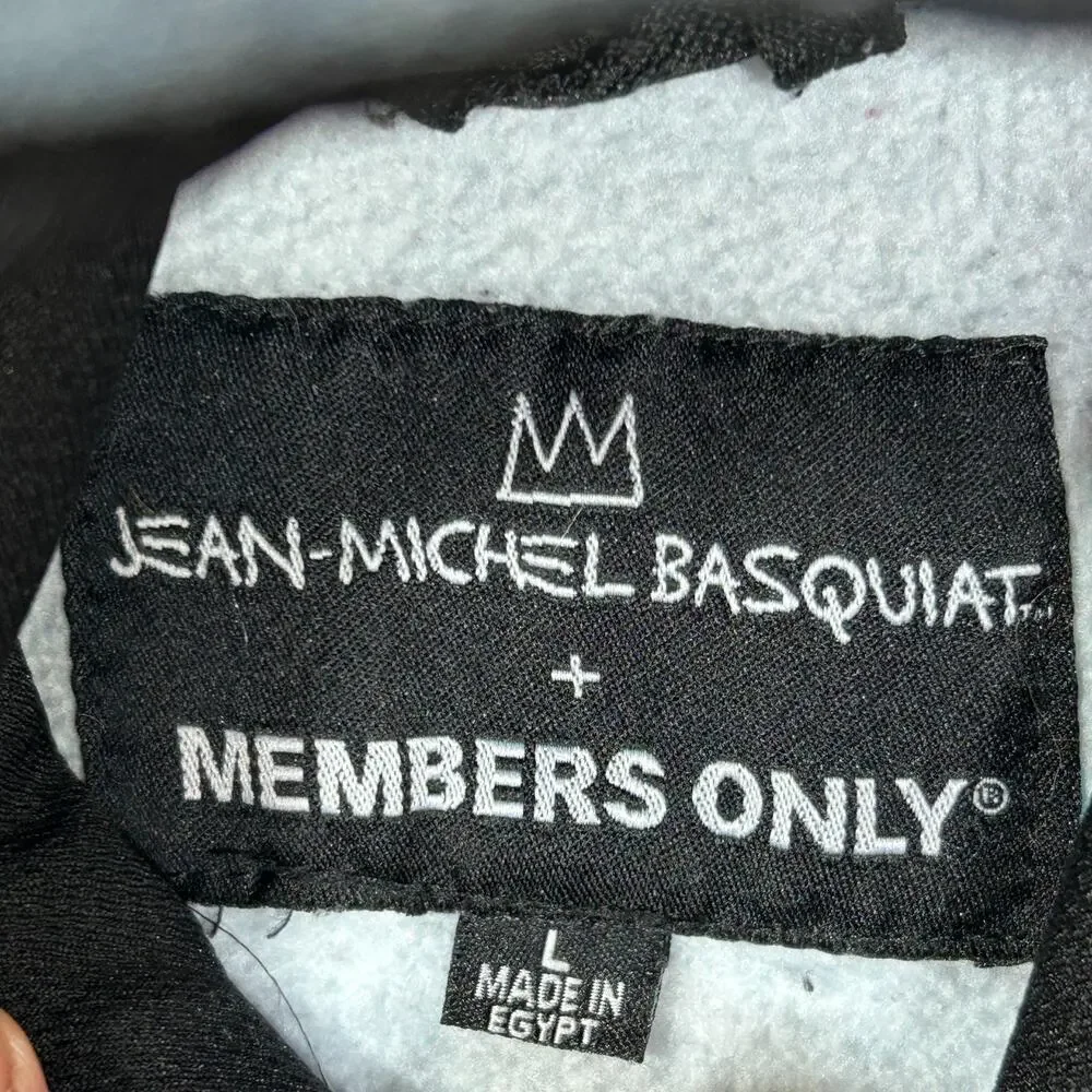 Jean-Michel Basquiat x Members Only Large Pullover Hoodie Hooded Sweatshirt - Picture 7 of 9